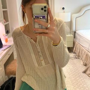 Cream Boho Top, Lucky Brand